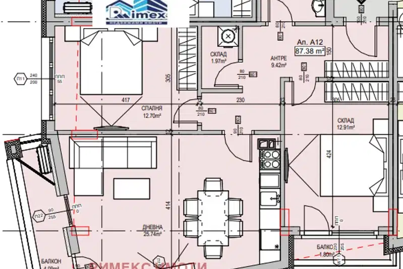 3-bedroom apartment in Sofiya, Manastirski Livadi