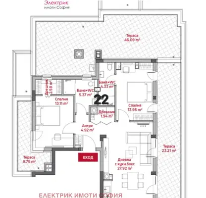 Снимка 2 — Тристаен апартамент в София, Манастирски ливади