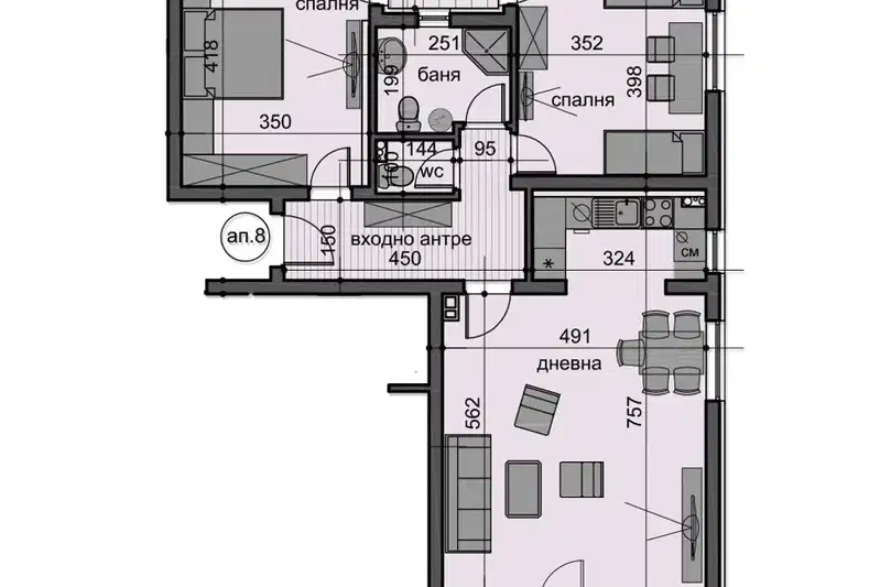 3-bedroom apartment in Plovdiv, Ostromila