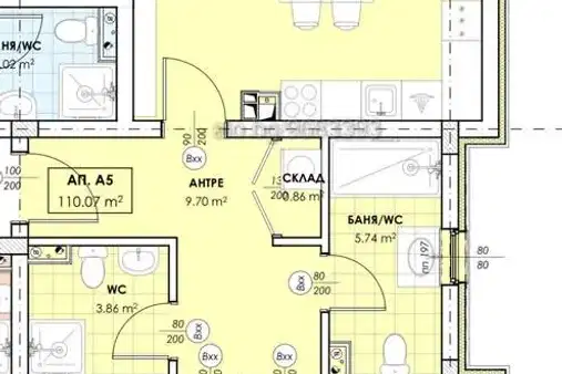 3-bedroom apartment in Plovdiv, Ostromila