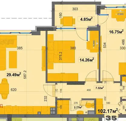Снимка 3 — Тристаен апартамент с две тераси в Овча купел, София