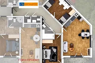 Тристаен апартамент в София, Овча купел