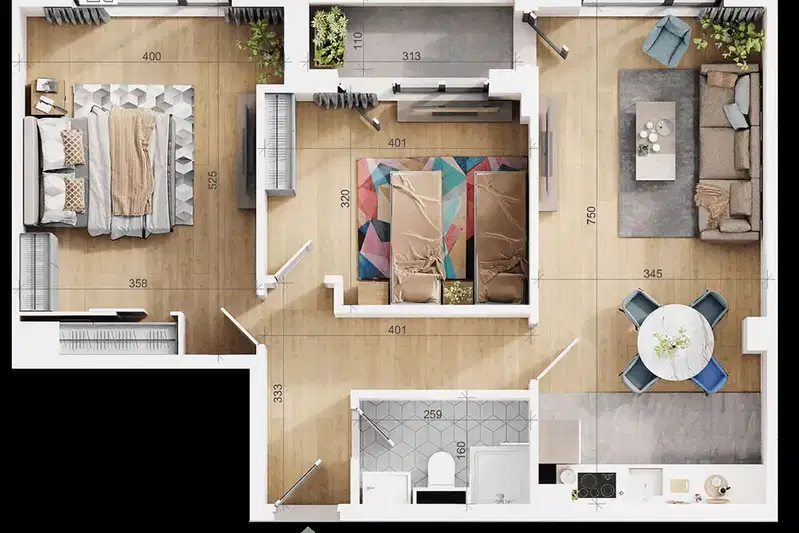 3-bedroom apartment in Plovdiv, Trakiya