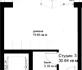Снимка 5 — Едностаен апартамент в нова сграда в Трошево, Варна