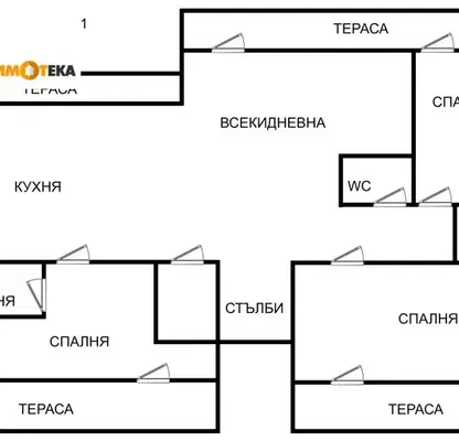 Снимка 5 — Многостаен 4-стаен апартамент с панорамна тераса в Базар Левски, Варна