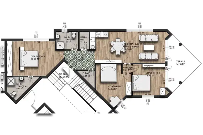 4-bedroom apartment in Oblast Veliko Tyrnovo, Malki Chiflik