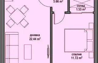 Двустаен апартамент в Банкя