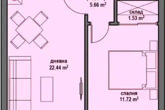 Двустаен апартамент в Банкя