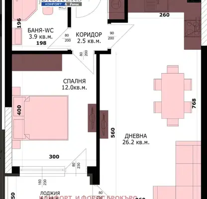 Снимка 2 — Двустаен апартамент в Кайсиева ина