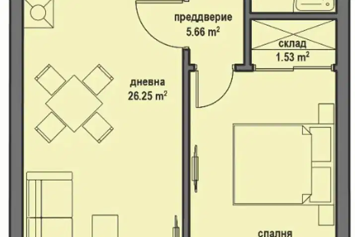 2-bedroom apartment in Bankya