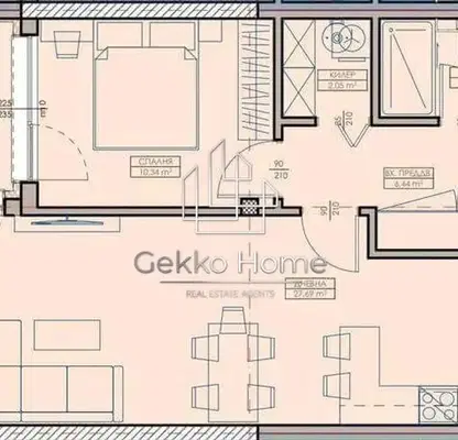 Photo 3 — 2-bedroom apartment in Кайсиева ина