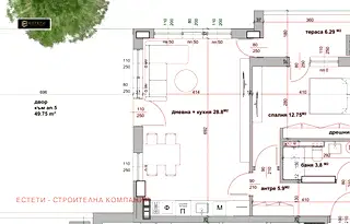 Двустаен апартамент в Студентско че