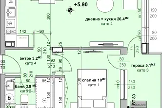 Двустаен апартамент в Стара Загора, Аязмото