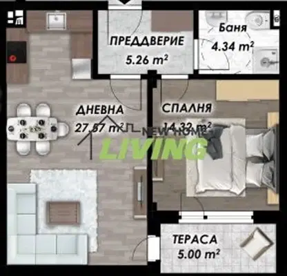 Photo 2 — 2-bedroom apartment in Plovdiv, Belomorski