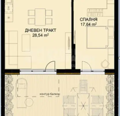 Снимка 5 — Двустаен апартамент във Варна, Бриз
