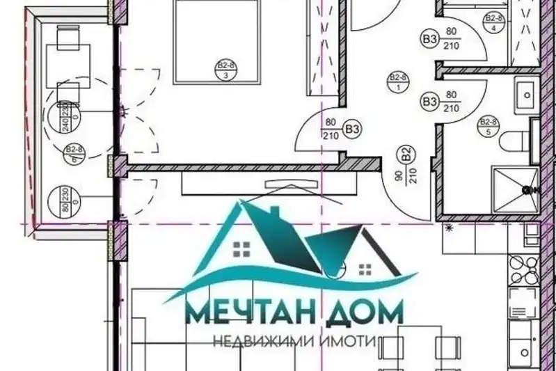 2-bedroom apartment in Varna, Briz