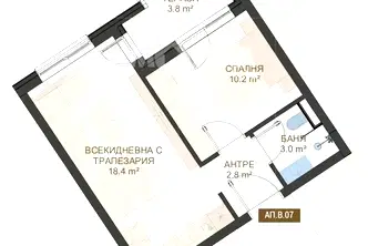 Двустаен апартамент в Пловдив, Център