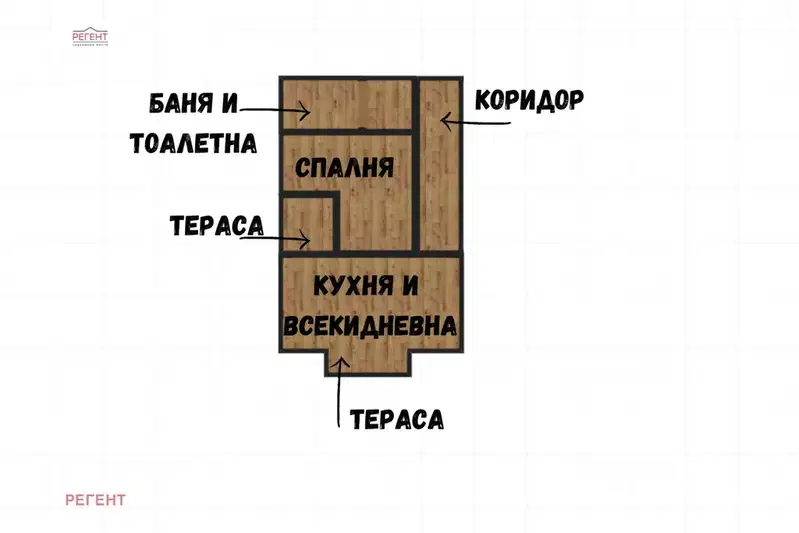 Двустаен апартамент в Габрово, Център