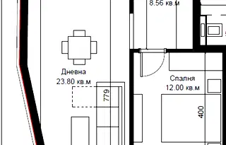 Двустаен апартамент с лоджия в Гръцка махала, Варна