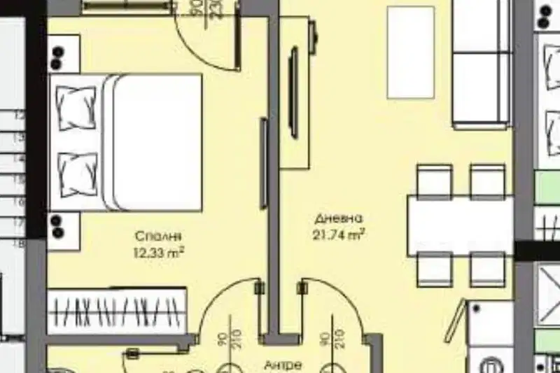 2-bedroom apartment in Burgas, Horizont