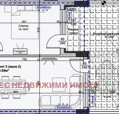 Photo 2 — 2-bedroom apartment in Stara Zagora, Jeleznik - Centyr