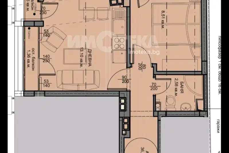 2-bedroom apartment in Varna, Kolhozen Pazar
