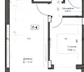 Снимка 2 — Двустаен апартамент с тераса в Кършияка, Пловдив