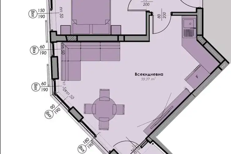 2-bedroom apartment in Plovdiv, Kyrshiyaka