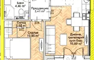 Двустаен апартамент в София, Люлин 8