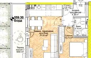 Двустаен апартамент в София, Люлин 8