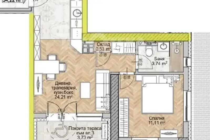 2-bedroom apartment in Sofiya, Lyulin 8