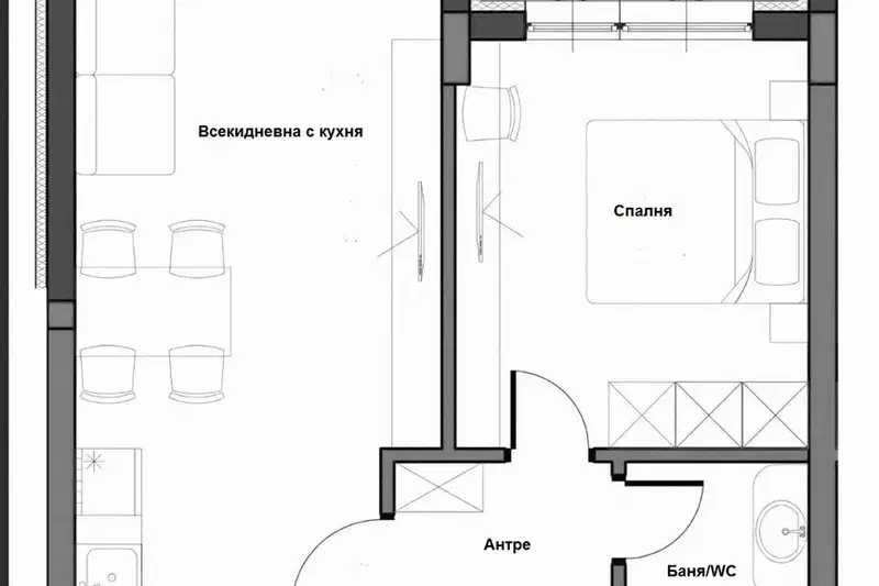2-bedroom apartment in Sofiya, Malinova Dolina