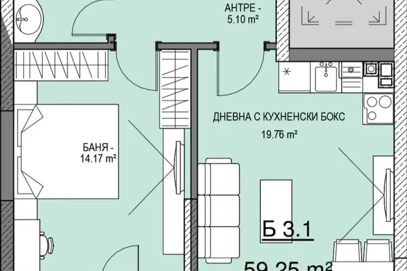 Двустаен апартамент в София, Малинова долина