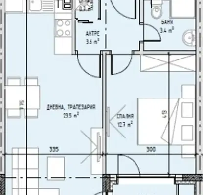 Photo 3 — 2-bedroom apartment in Sofiya, Malinova Dolina
