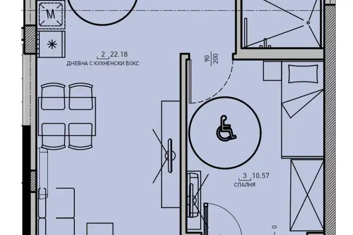 2-bedroom apartment in Sofiya, Malinova Dolina