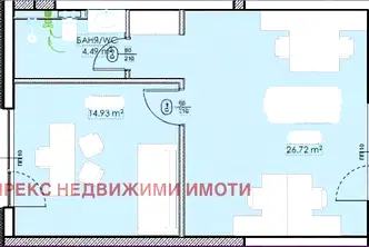 Двустаен апартамент в Пловдив, Младежки Хълм