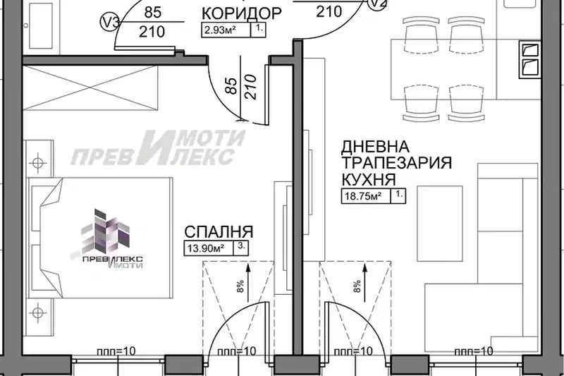 2-bedroom apartment in Plovdiv, Ostromila