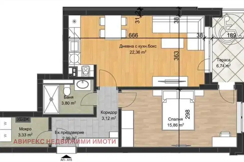 2-bedroom apartment in Plovdiv, Ostromila