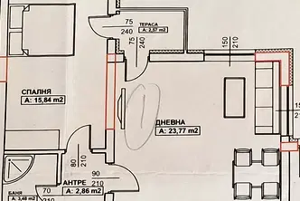 Двустаен апартамент в Благоев, Широк център
