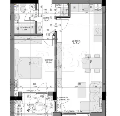 Photo 3 — 2-bedroom apartment in Varna, Vladislav Varnenchik 1