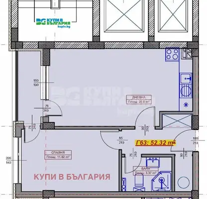 Снимка 4 — Двустаен апартамент във Варна, Възраждане 2