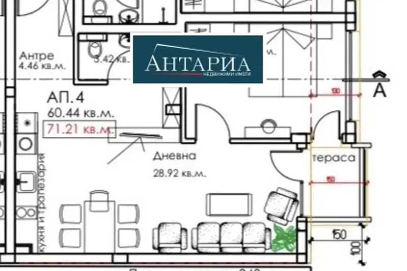 Двустаен апартамент в Бургас, Созопол