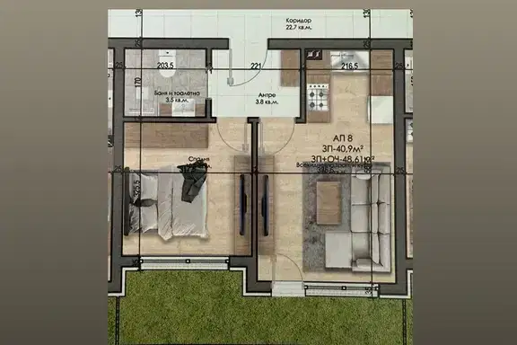 2-bedroom apartment in Oblast Pazardjik, Велин
