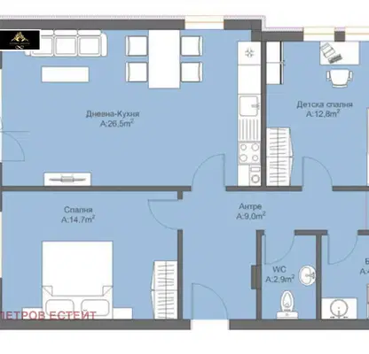 Photo 2 — 2-bedroom apartment in Oblast Pazardjik, Велин