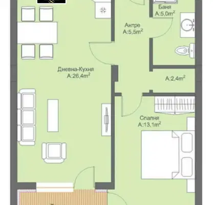 Photo 5 — 2-bedroom apartment in Oblast Pazardjik, Велин