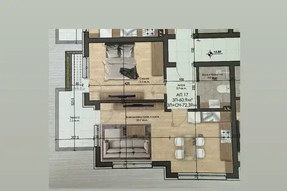 2-bedroom apartment in Oblast Pazardjik, Велин
