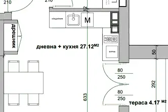 Едностаен апартамент в Студентско че