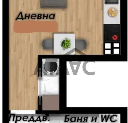 Снимка 4 — Едностаен апартамент с ново строителство в Беломорски, Пловдив