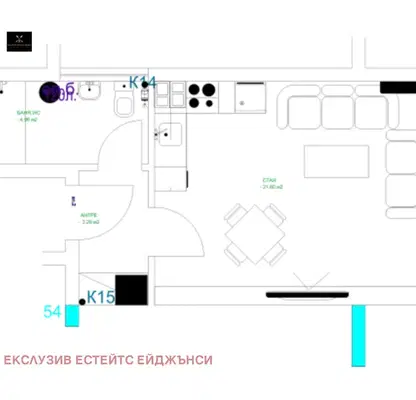 Снимка 2 — Едностаен апартамент с асансьор в Младежки Хълм, Пловдив