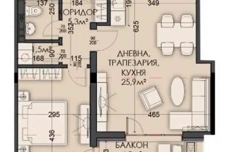 Мезонет с 3 спални и тераса в кв. Виница, Варна
